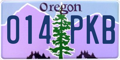OR license plate 014PKB