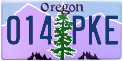 OR license plate 014PKE