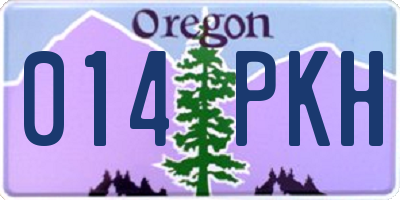 OR license plate 014PKH