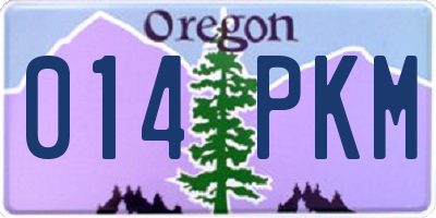 OR license plate 014PKM