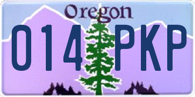 OR license plate 014PKP