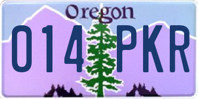 OR license plate 014PKR