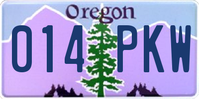 OR license plate 014PKW