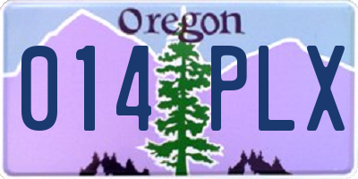 OR license plate 014PLX