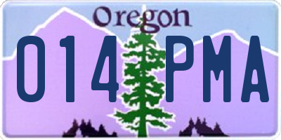 OR license plate 014PMA