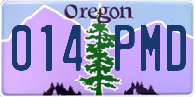 OR license plate 014PMD