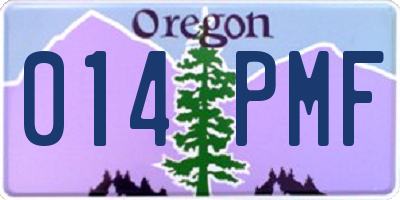 OR license plate 014PMF