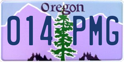 OR license plate 014PMG