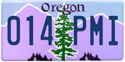 OR license plate 014PMI