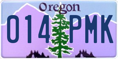 OR license plate 014PMK