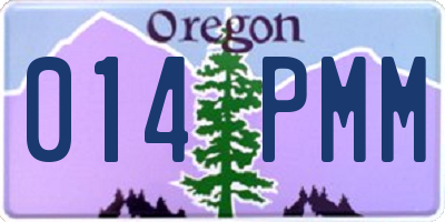 OR license plate 014PMM