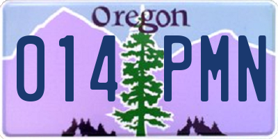 OR license plate 014PMN