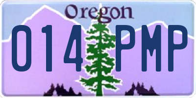 OR license plate 014PMP