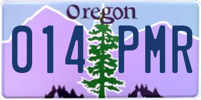 OR license plate 014PMR