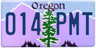 OR license plate 014PMT