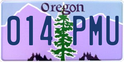 OR license plate 014PMU