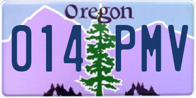 OR license plate 014PMV