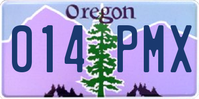 OR license plate 014PMX
