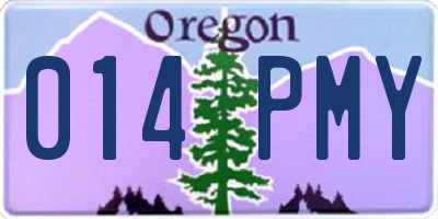 OR license plate 014PMY