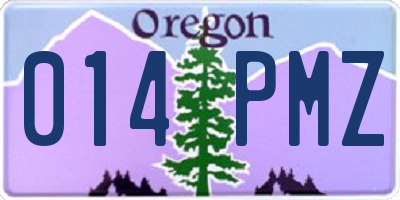 OR license plate 014PMZ