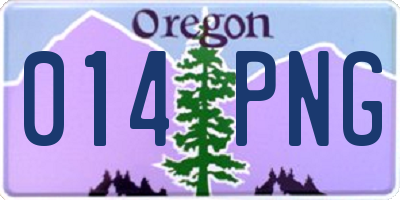 OR license plate 014PNG