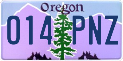 OR license plate 014PNZ