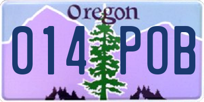 OR license plate 014POB
