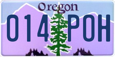 OR license plate 014POH