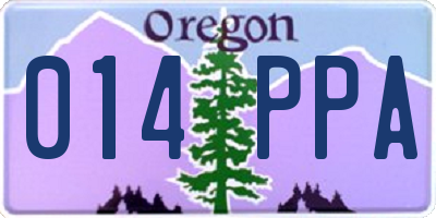 OR license plate 014PPA