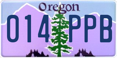 OR license plate 014PPB