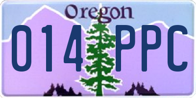 OR license plate 014PPC
