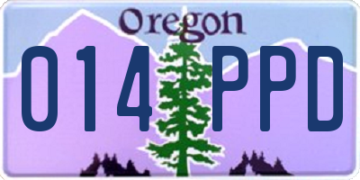 OR license plate 014PPD