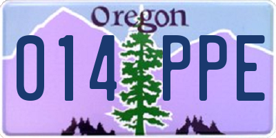 OR license plate 014PPE