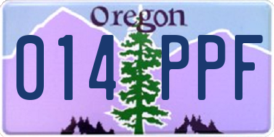 OR license plate 014PPF