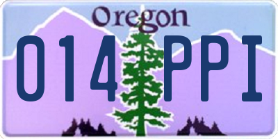 OR license plate 014PPI