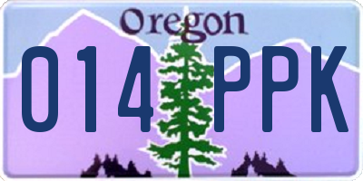 OR license plate 014PPK