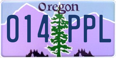 OR license plate 014PPL
