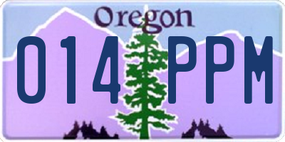 OR license plate 014PPM