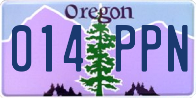 OR license plate 014PPN