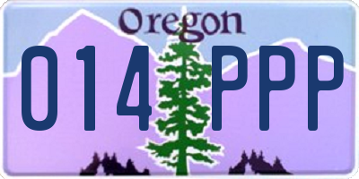 OR license plate 014PPP