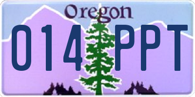 OR license plate 014PPT