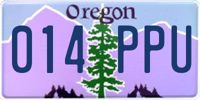 OR license plate 014PPU