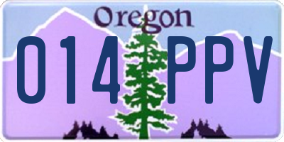 OR license plate 014PPV