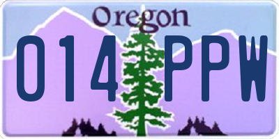 OR license plate 014PPW