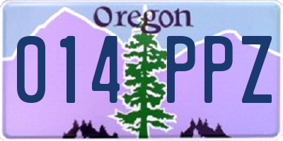 OR license plate 014PPZ