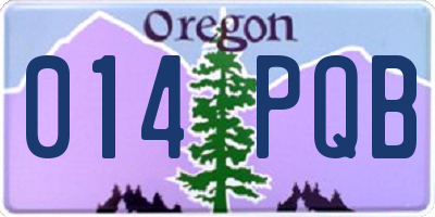 OR license plate 014PQB