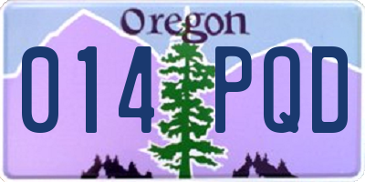 OR license plate 014PQD