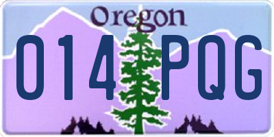 OR license plate 014PQG