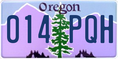 OR license plate 014PQH
