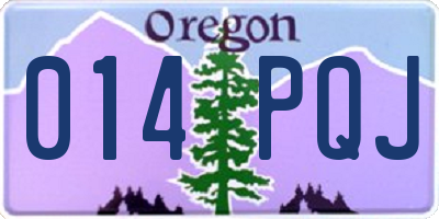 OR license plate 014PQJ